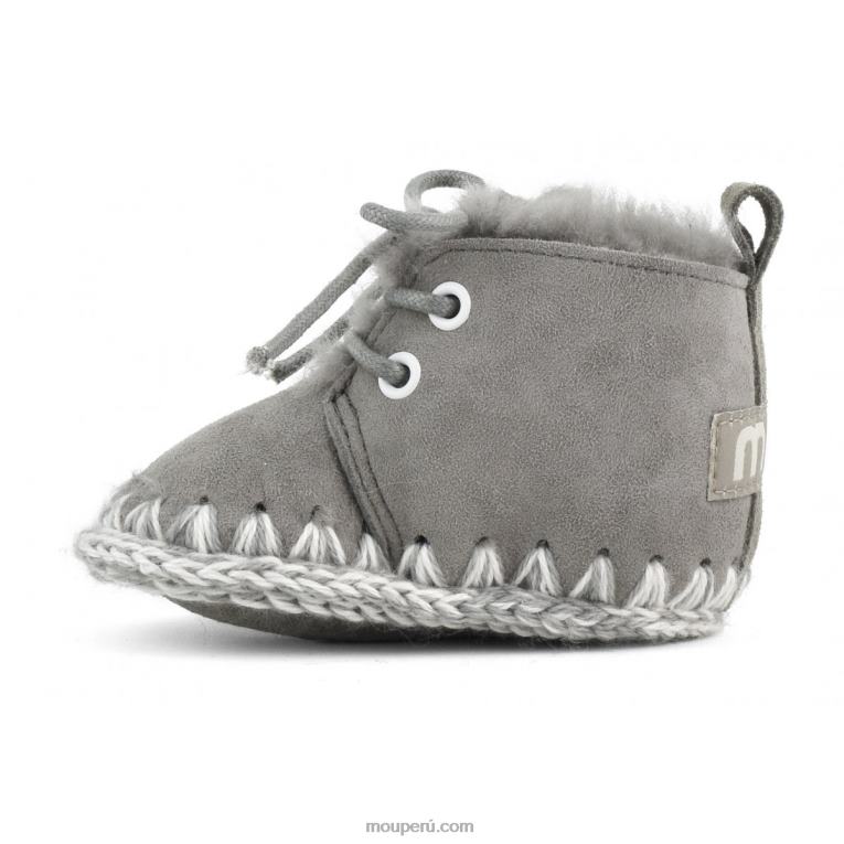 zapato infantil con cordones niños 8DRXZ824 nuevo gris Mou