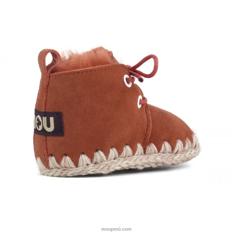 zapato infantil con cordones niños 8DRXZ825 jengibre Mou