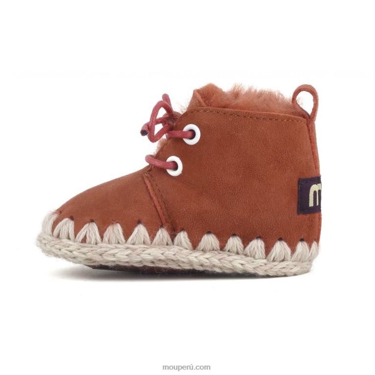 zapato infantil con cordones niños 8DRXZ825 jengibre Mou