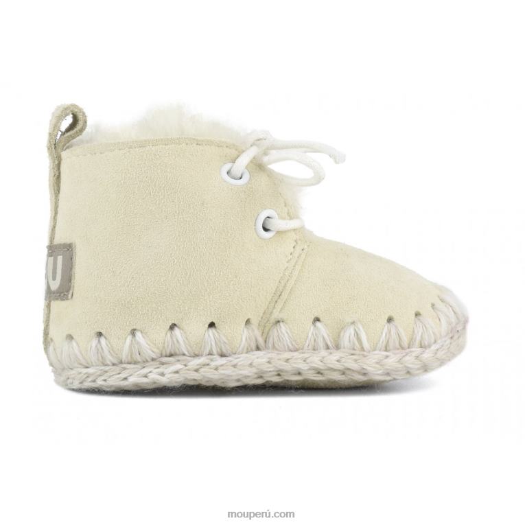 zapato infantil con cordones niños 8DRXZ827 vainilla Mou