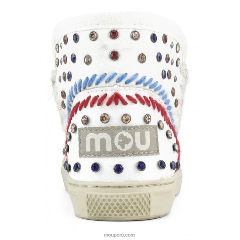 zapatillas esquimales tachuelas y punto niños 8DRXZ797 blanco ceroso Mou