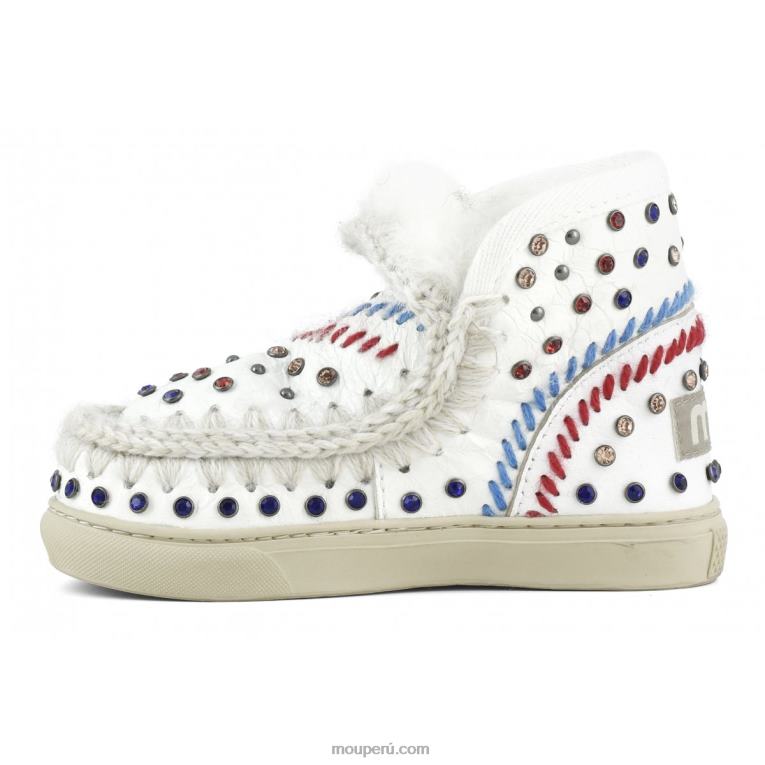 zapatillas esquimales tachuelas y punto niños 8DRXZ797 blanco ceroso Mou