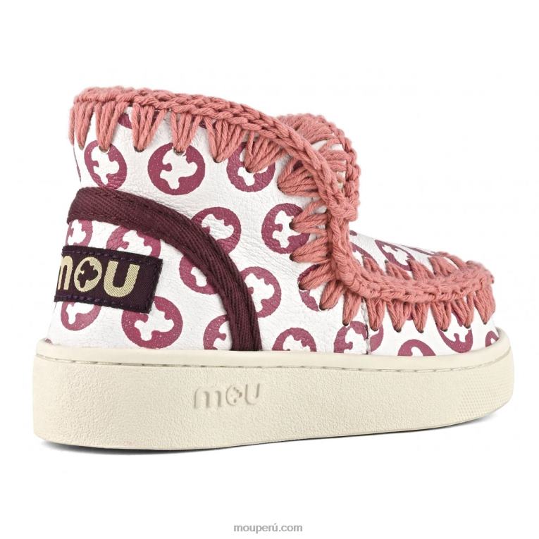 zapatillas esquimales estampadas niños 8DRXZ781 blanco con estampado de peonias Mou