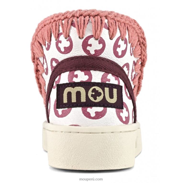 zapatillas esquimales estampadas niños 8DRXZ781 blanco con estampado de peonias Mou